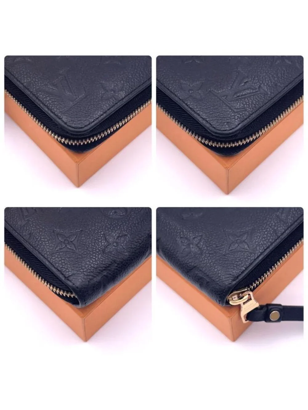 Louis Vuitton Monogram Empreinte Zippy Wallet Noir